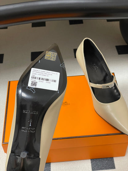 HM 26 Majeste 60 Pump Beige in Calfskin 593829