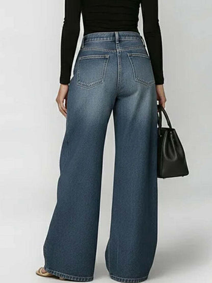June Metal-Eyelet Jeans