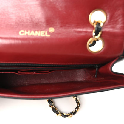 Lambskin Quilted Small Single Flap Black