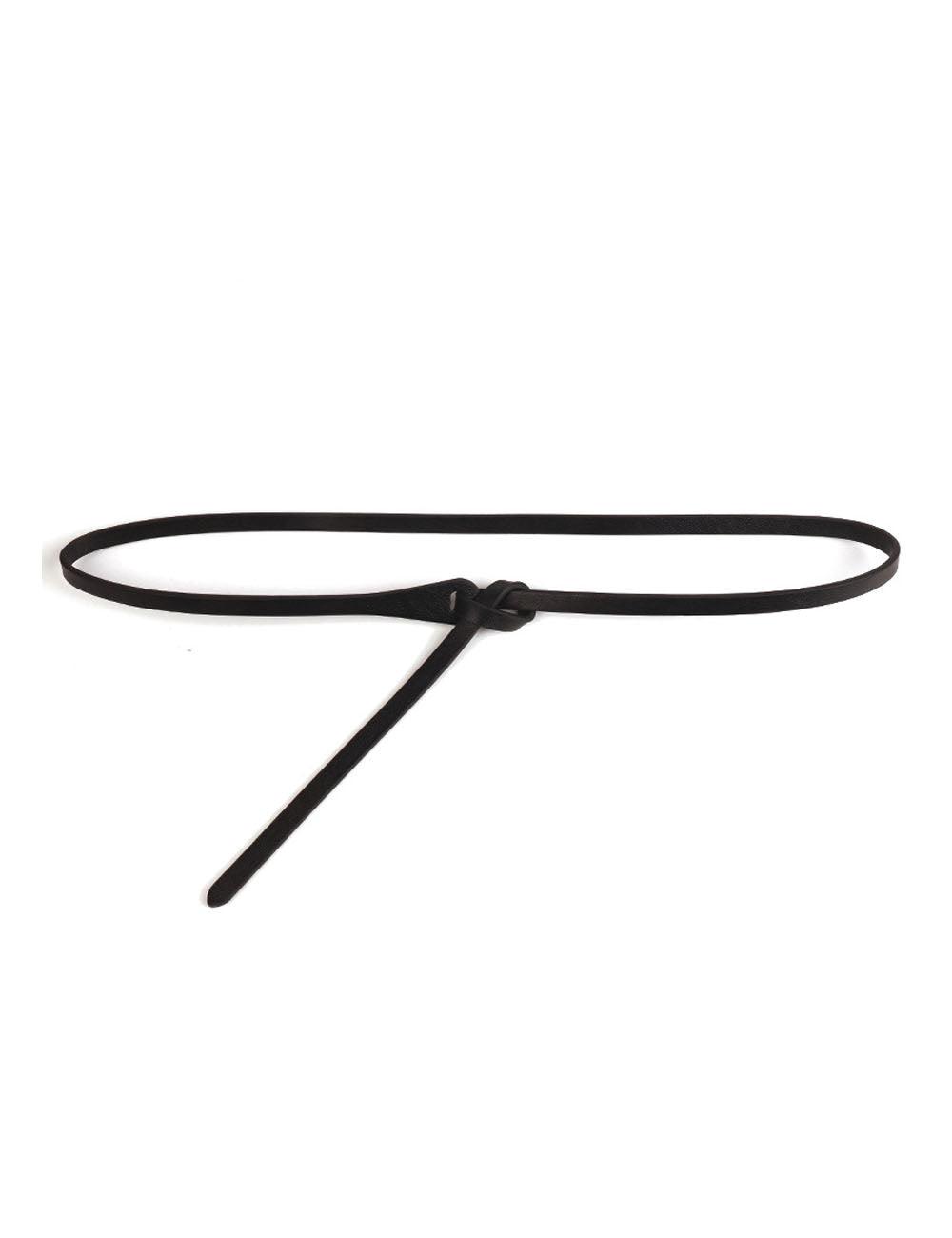 Trendy Solid Color Skinny Leather Belt