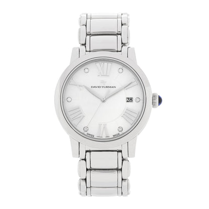 Stainless Steel Diamond Mother of Pearl 38mm Classic Quartz Watch