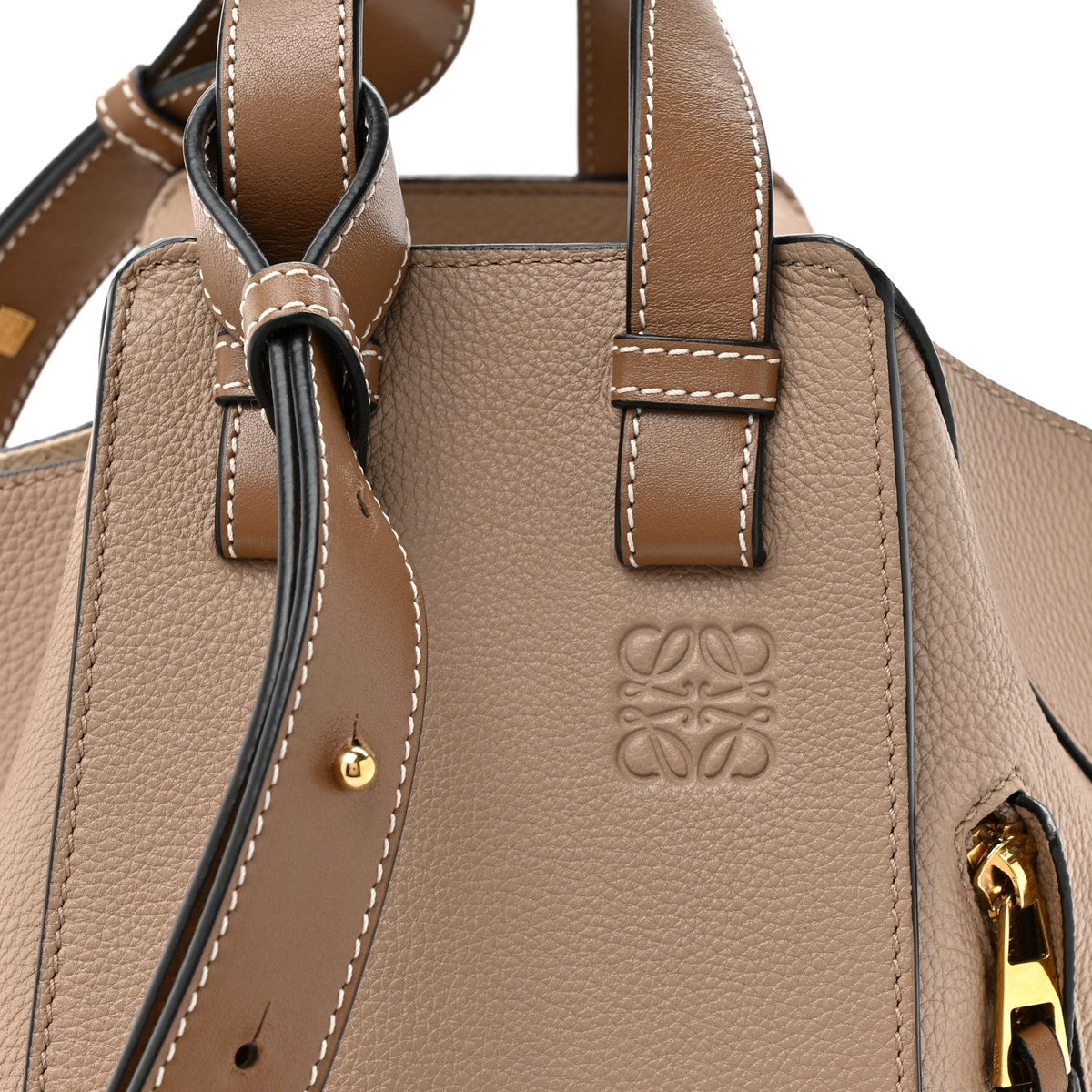 Calfskin Small Hammock Shoulder Bag Sand Mink
