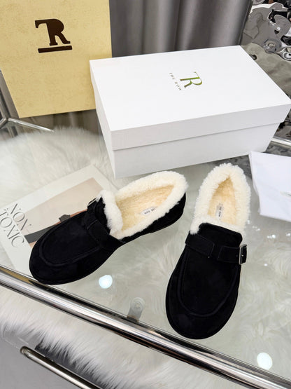 The Row 2025 Loafers Black Wool 576841