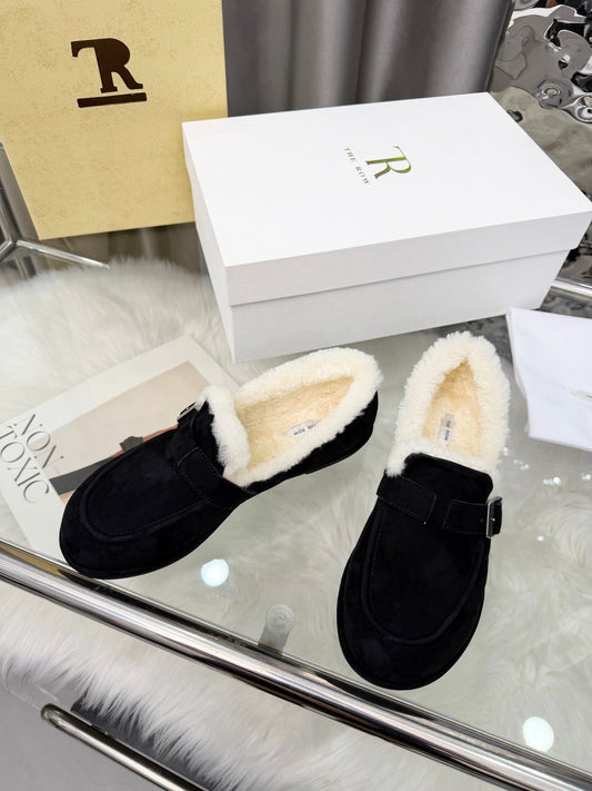 The Row 2025 Loafers Black Wool 576841