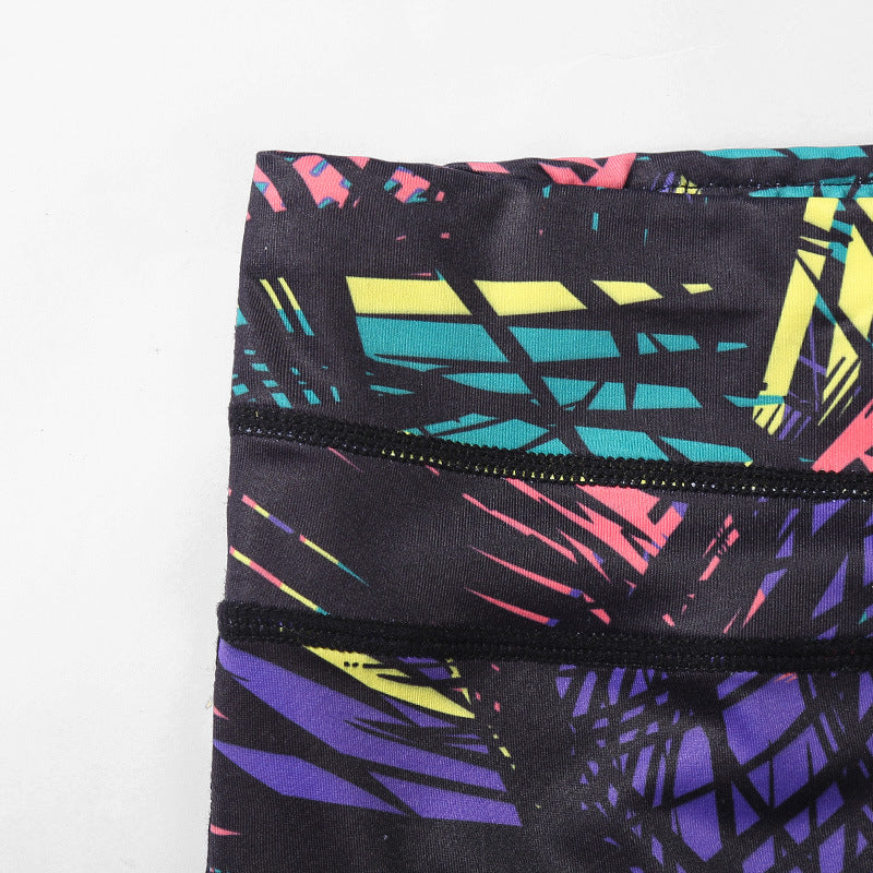 Step High-Bounce Yoga Pants Women Print Tight Outdoor Sports Fitness Clothing Casual Bottom Wholesale