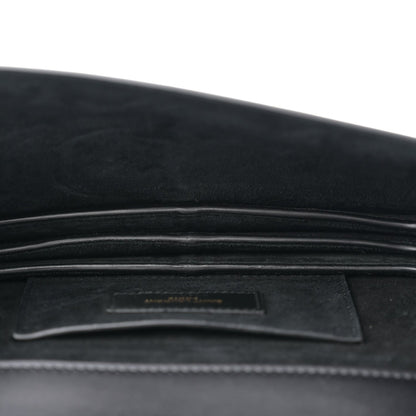 Calfskin Monogram Small Dylan Shoulder Bag Black