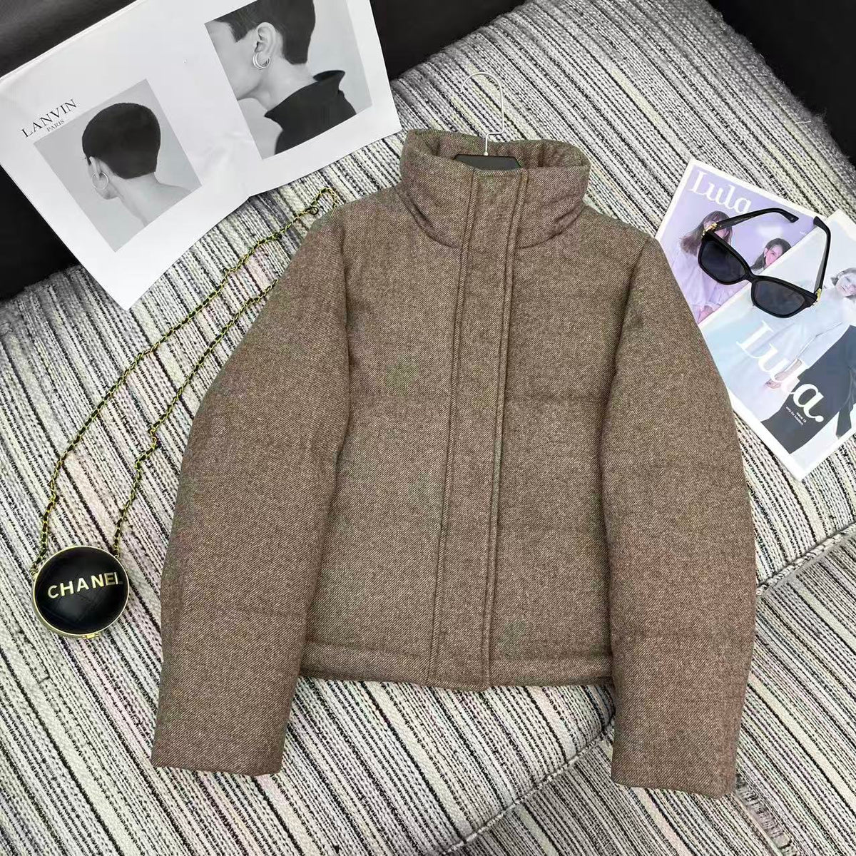 LP 25 Jacket Light Brown Wool Fabric Down 308190