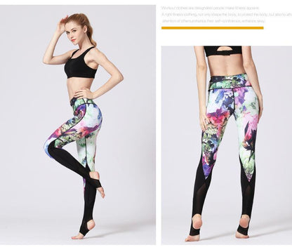 Printing Quick-Drying Yoga Pants Sports Leggings Digital Printing Feet Length Yoga Pants