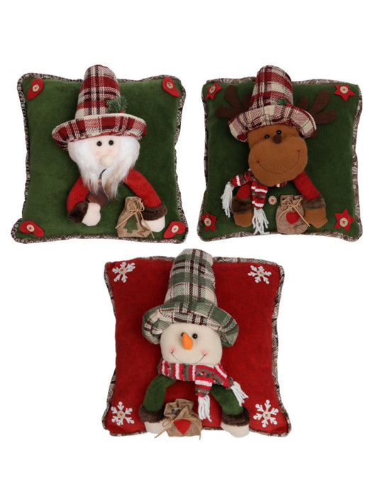 Xris - Christmas Character Fabric Pillow Covers - Festive Vibe