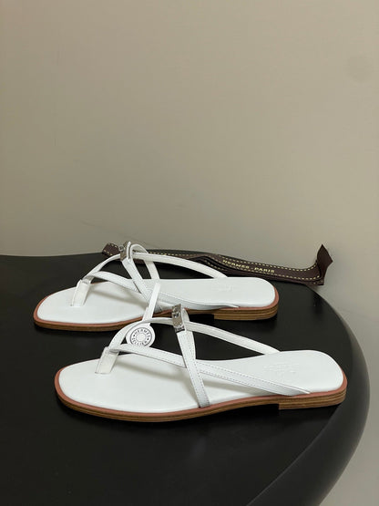 HM Miss Sandal White in Calfskin 593825