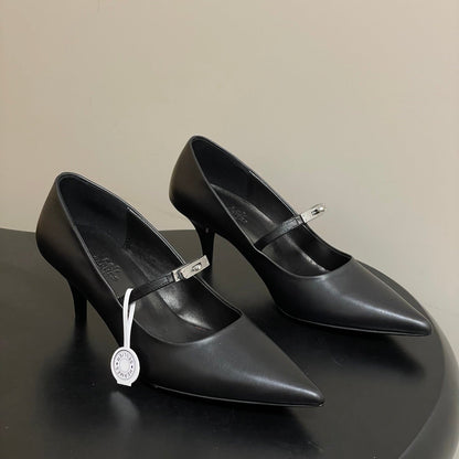HM 26 Majeste 60 Pump Black in Calfskin 593830