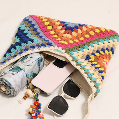 Cosbai - V-shape Crochet Shoulder Bag - Classic &amp; Stylish