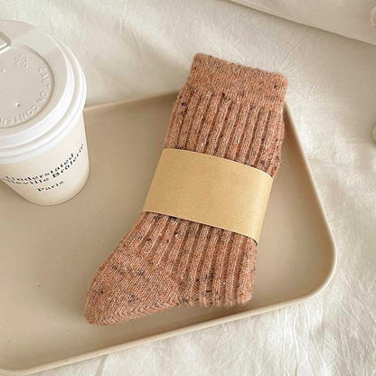 Simple Wool Thicken Warm Crew Socks