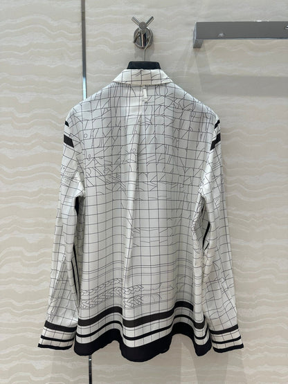 Hm 25 Coaching Deja Vu Shirt White Black Silk
