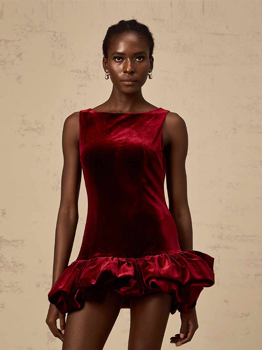 Elara Velvet Mini Dress