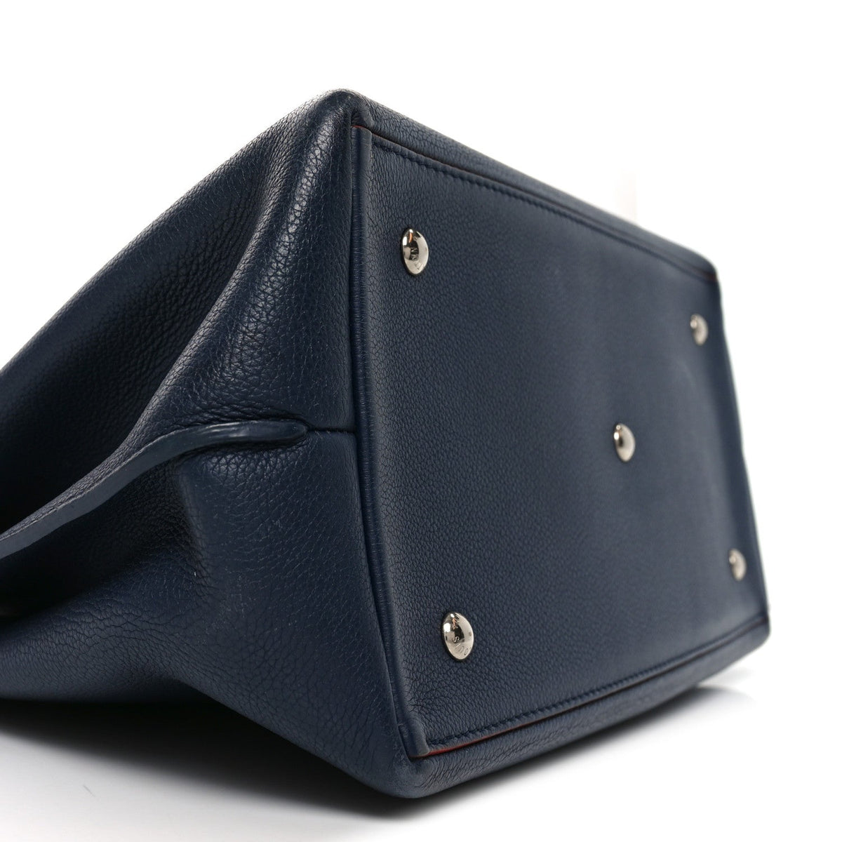 Calfskin Lockme Day Marine Rouge