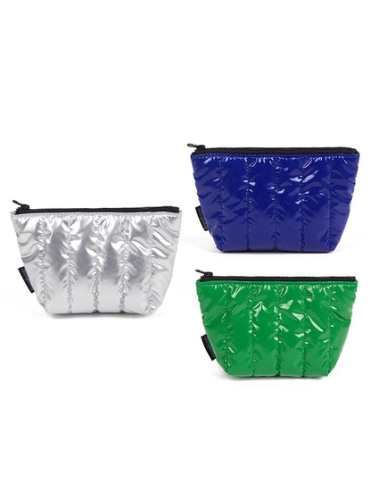 Simple Puffer Solid Color Cosmetic Bag