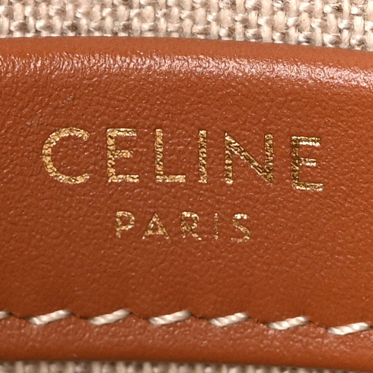 Textile Calfskin All Over Print Small Triomphe Cabas Thais Natural Tan