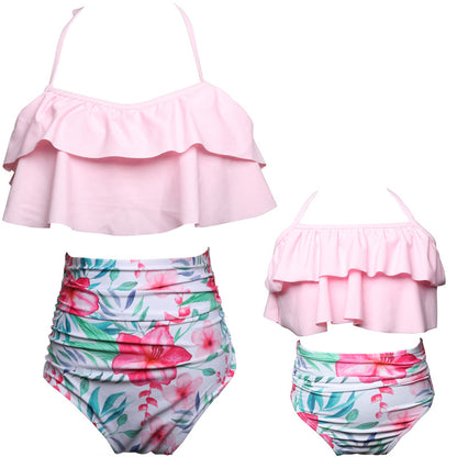 New Kids And Adults Split Swimsuit Bikini Set