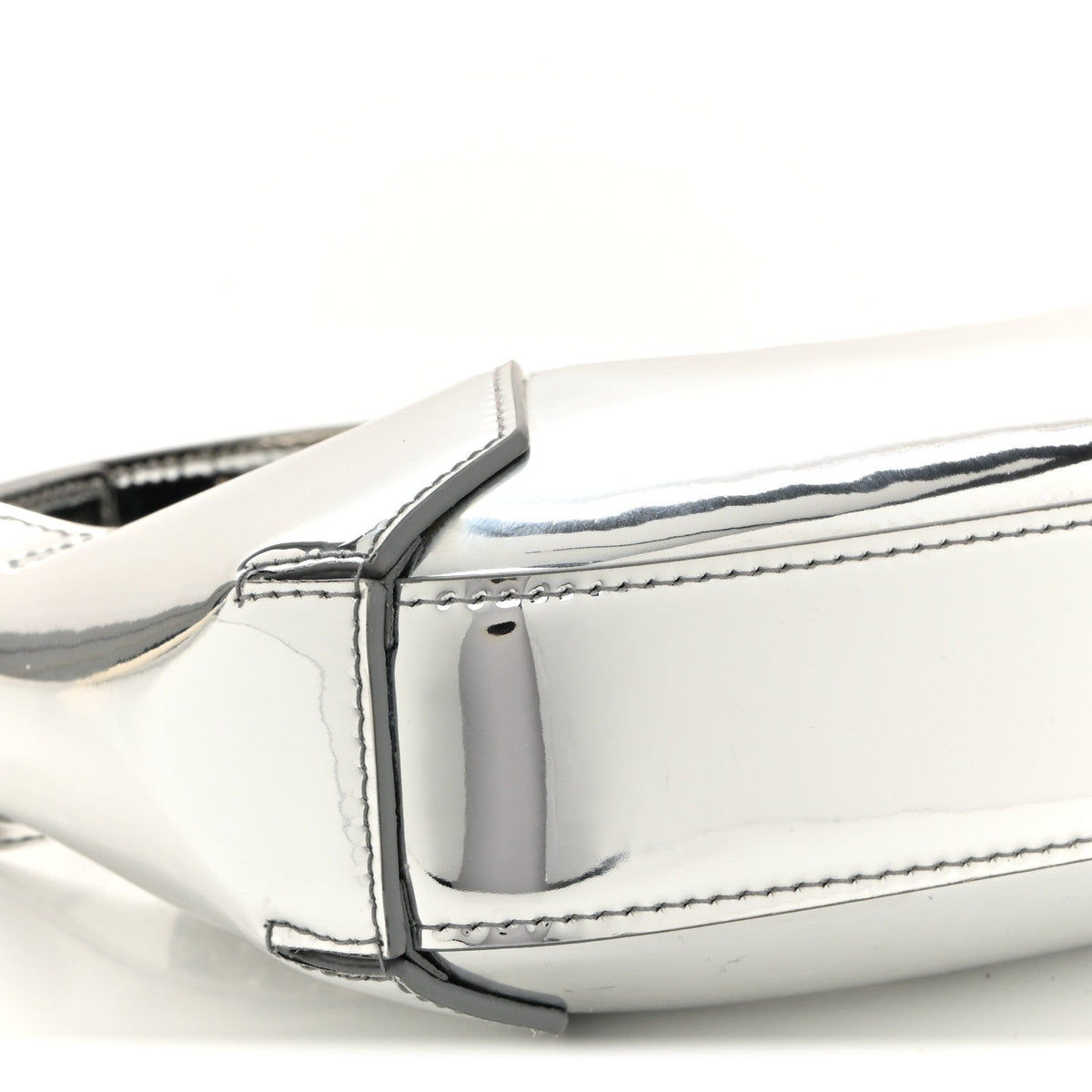 Metallic Jeweled Mini Hobo Bag Silver