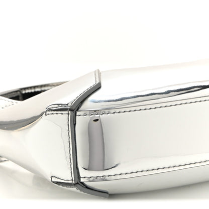 Metallic Jeweled Mini Hobo Bag Silver