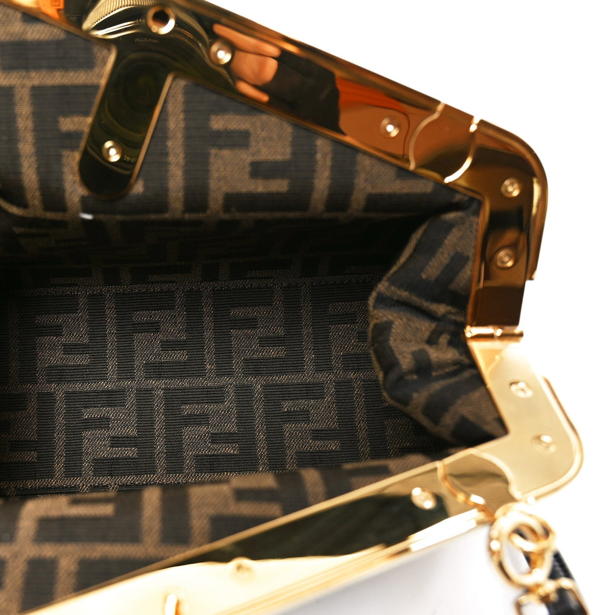 Shiny Nappa Small Fendi First Black