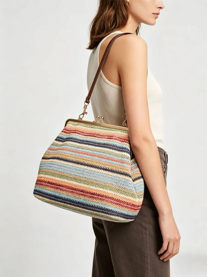 Elise Rhinestone-Woven Bag