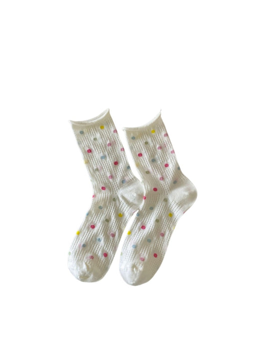 Rufia - Colorful Mesh Crew Socks - Breezy &amp; Fun