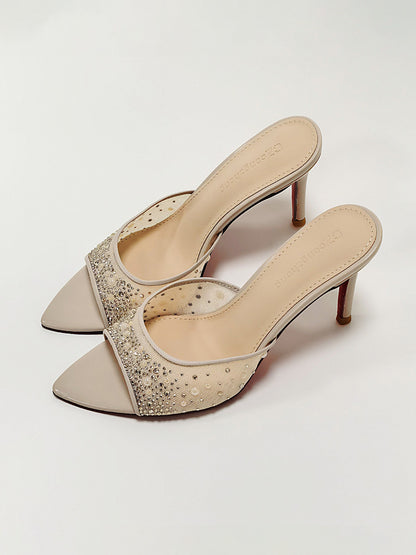 Ada Rhinestone-Embellished Stiletto Sandals