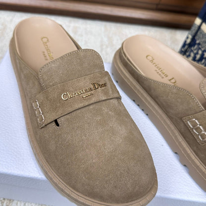 CD Boy Mules Full Beige Suede