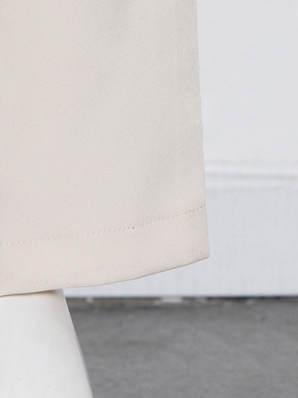 Stylish Weave Hollow Waisted Solid Color Wide Leg Pants