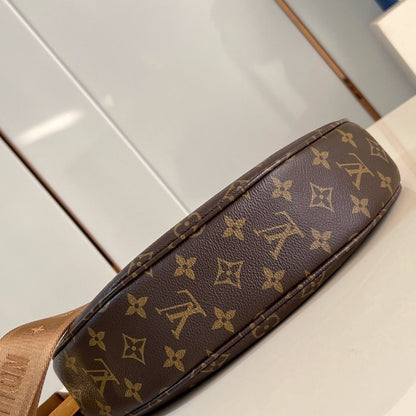 LOUIS VUITTON Looping Brown M12939 Monogram Bag 11 x 5.9 x 2.8 in