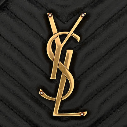 Calfskin Matelasse Monogram Lou Camera Bag Black