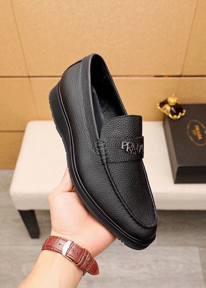PRA LOAFER IN BLACK GRAINED CALFSKIN
