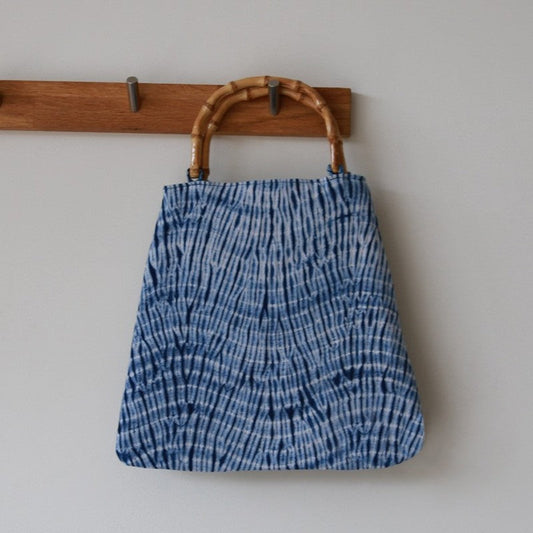 Tie Dye Bamboo Handle Bag