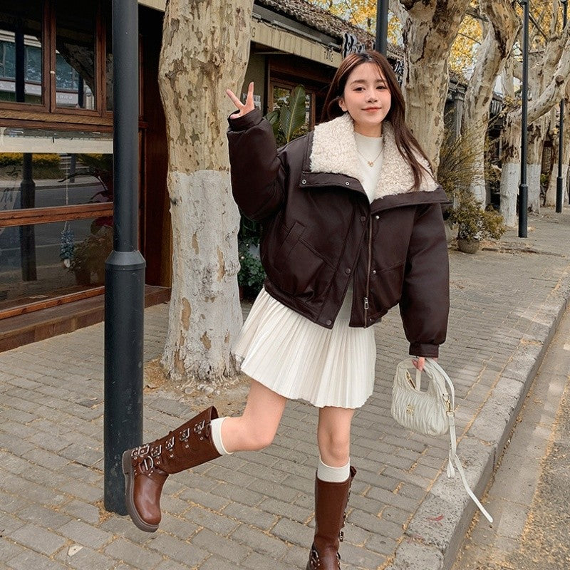 Short Fur Collar Cotton Jacket