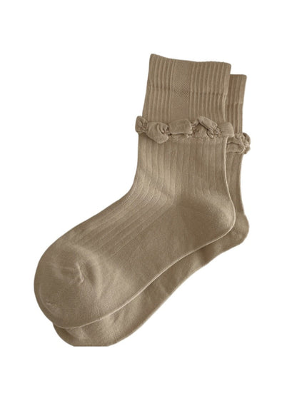Rufia - Padded Lace-embroidered Mid-calf Socks