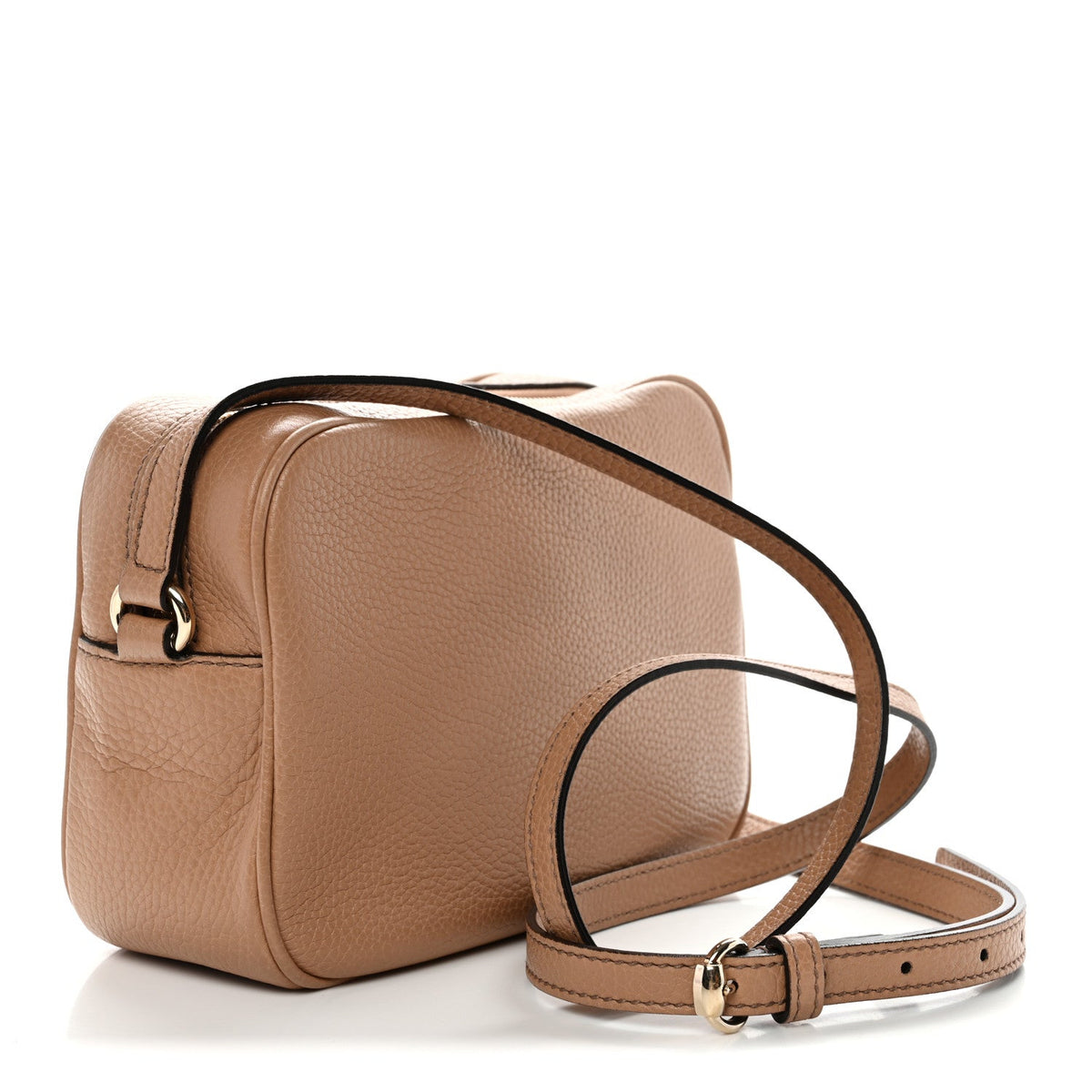 Pebbled Calfskin Small Soho Disco Bag Camelia