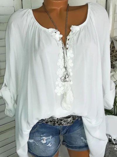 A Short-Sleeved Shirt With A Short-Sleeved Lace.