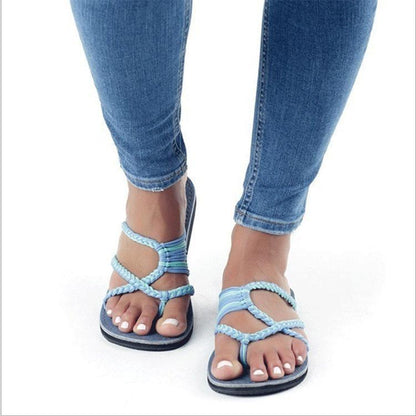 Europe And The United States Beach Toe Flat Slippers Women'S Shoes
