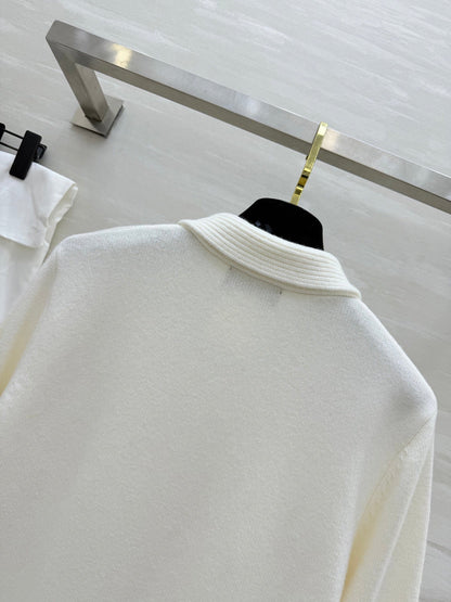 CC Pleated Shirt White Cotton Linen 343303
