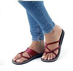 Europe And The United States Beach Toe Flat Slippers Women'S Shoes