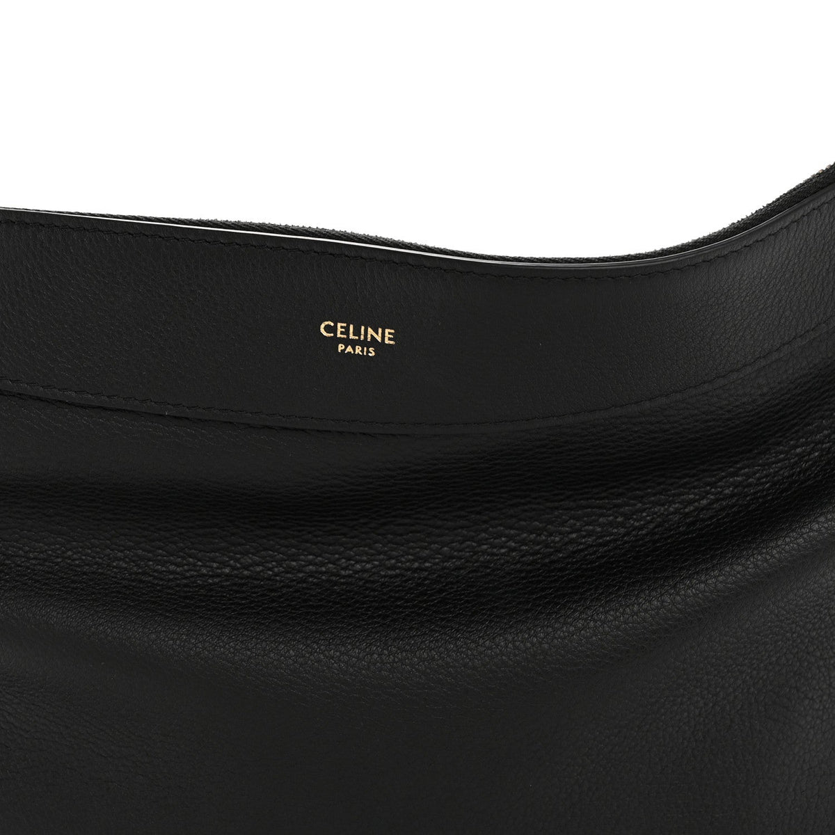 Supple Calfskin Large Romy Shoulder Bag Black
