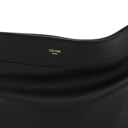 Supple Calfskin Large Romy Shoulder Bag Black