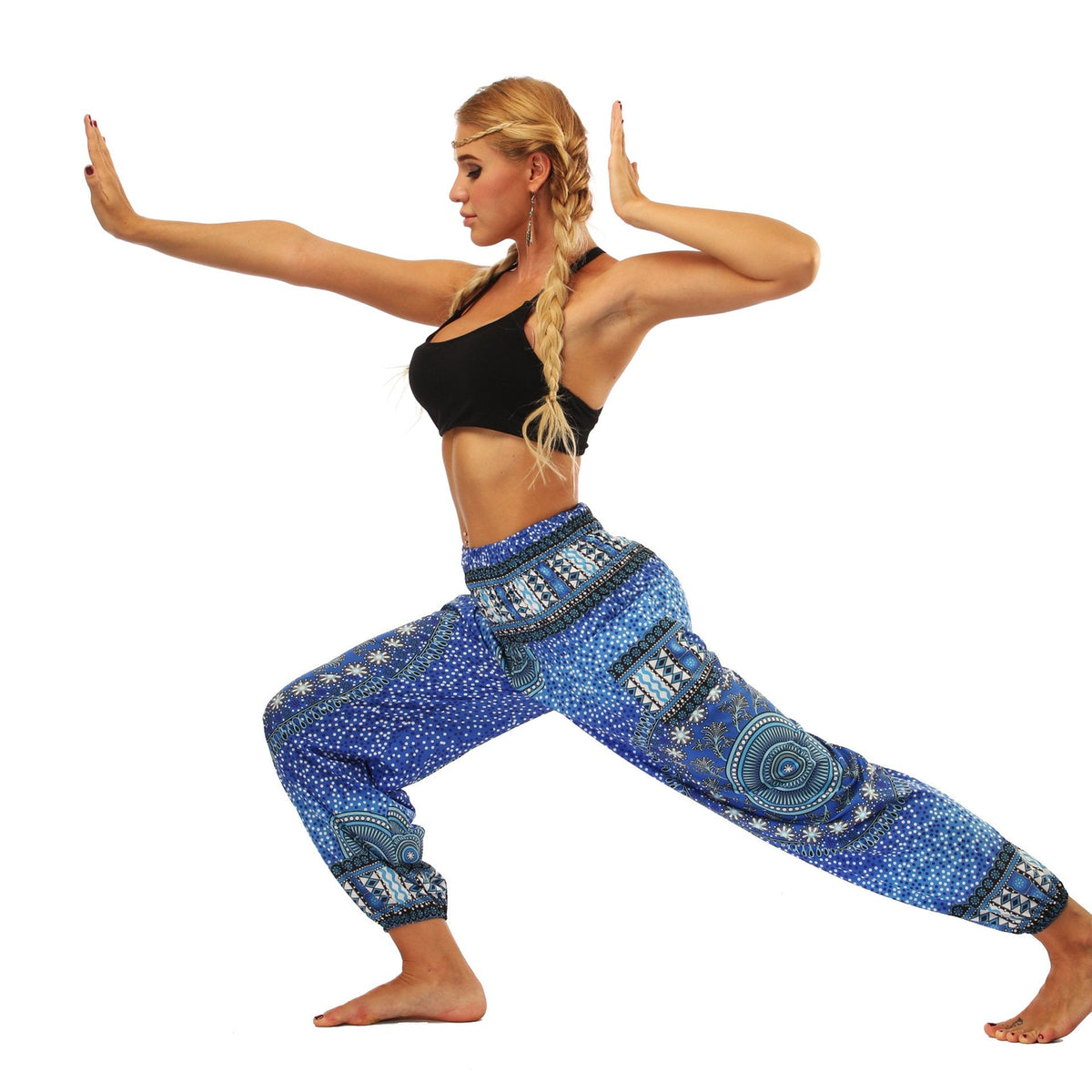National Style Nepal Dot Seaside Loose Wide-Legged Casual Pants Fitness Exercise Yoga Lantern Pants Women 4