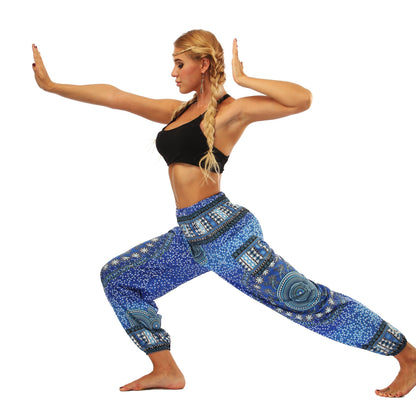National Style Nepal Dot Seaside Loose Wide-Legged Casual Pants Fitness Exercise Yoga Lantern Pants Women 4