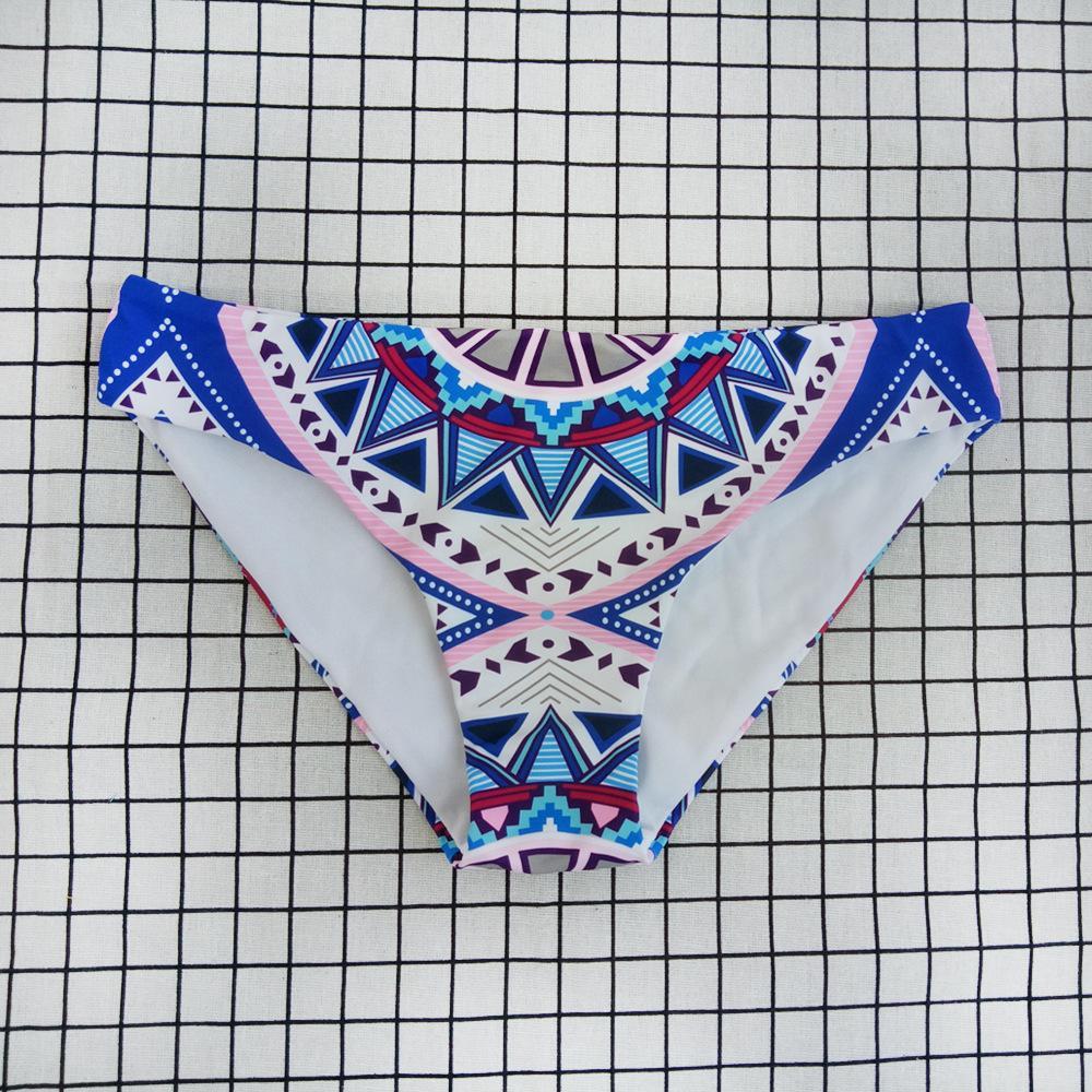 New Sexy Split Swimsuit Blue Print Strappy Bikini