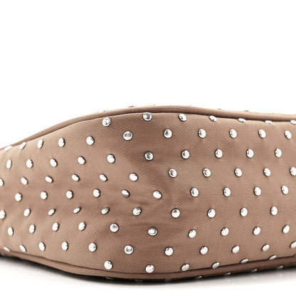 Tessuto Nylon Studded Mini Re-Edition Bag Brandy