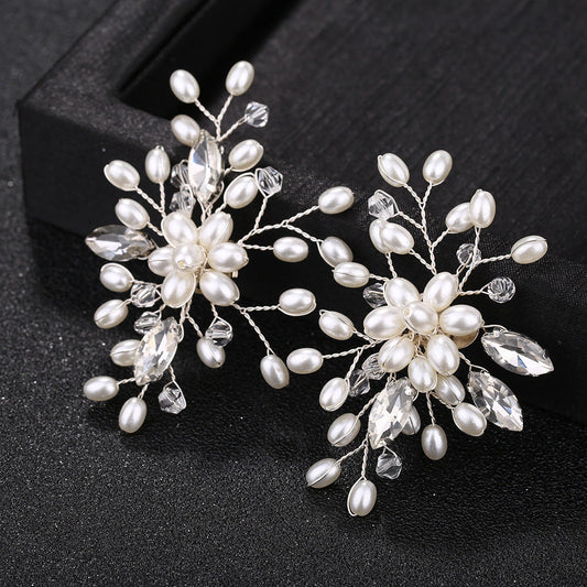 Trendy Handmade Pearl Rhinestone Shoe Clips