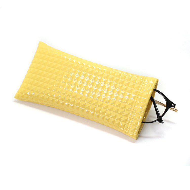 Trendy Protable  PU Leather Eyeglasses Pouch